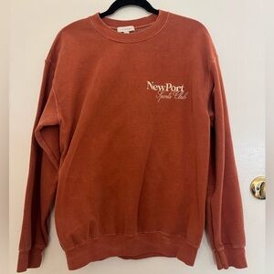 Topshop Unisex Burnt Orange Crewneck Sweater